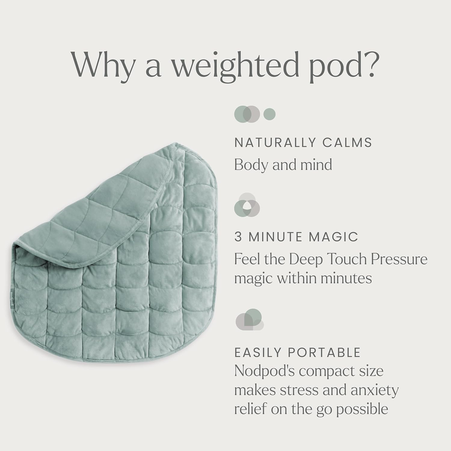 nodpod zoom sur billes de verre montrant répartition uniforme et confort