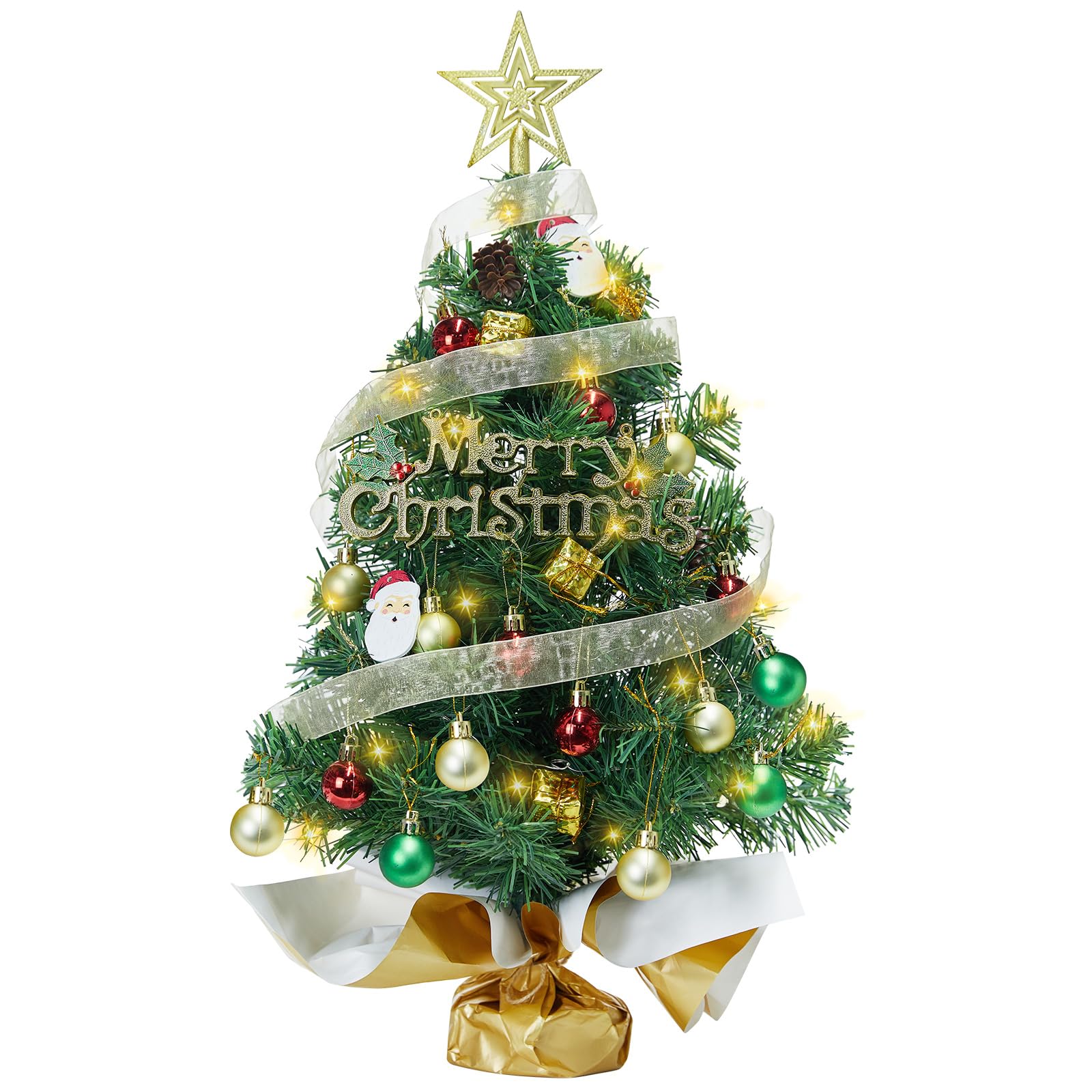Noiclub sapin de table face emballage prêt à installer et gain d’espace