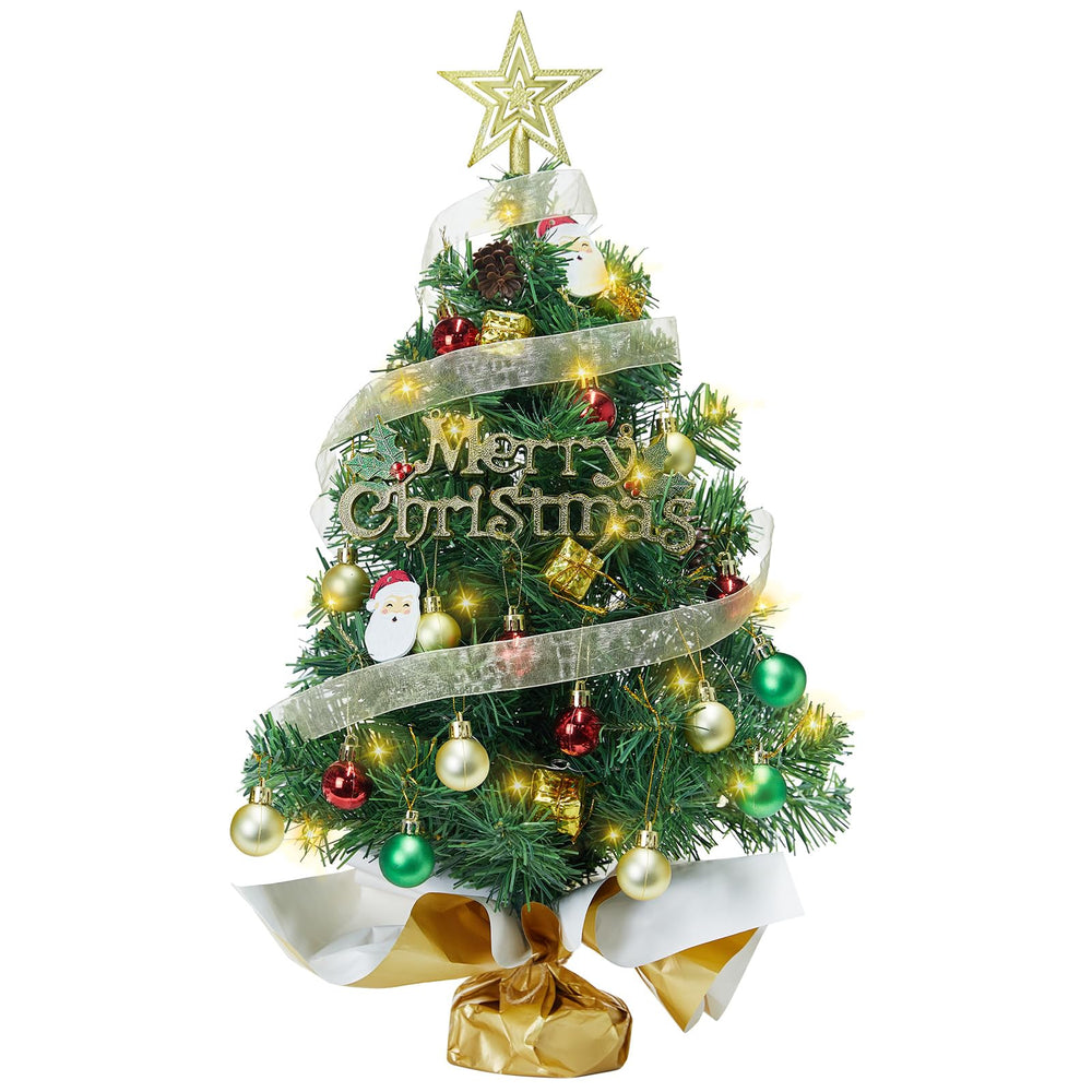 Noiclub sapin de table face emballage prêt à installer et gain d’espace