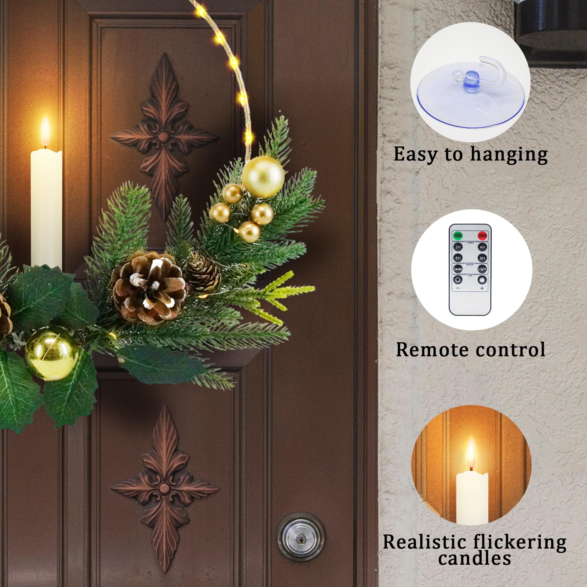 NOMFIX deux couronnes sur cheminée apportant chaleur festive