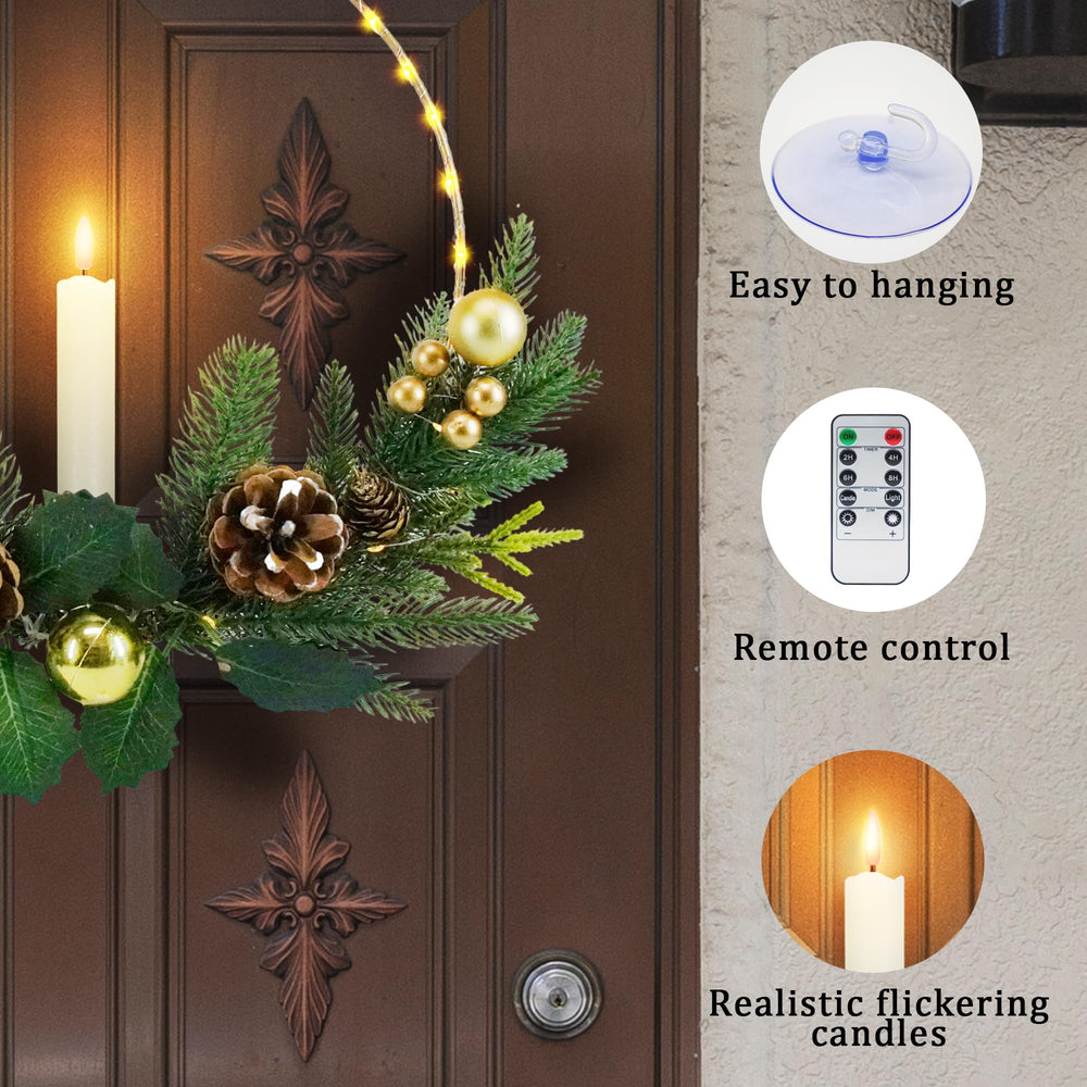 NOMFIX deux couronnes sur cheminée apportant chaleur festive