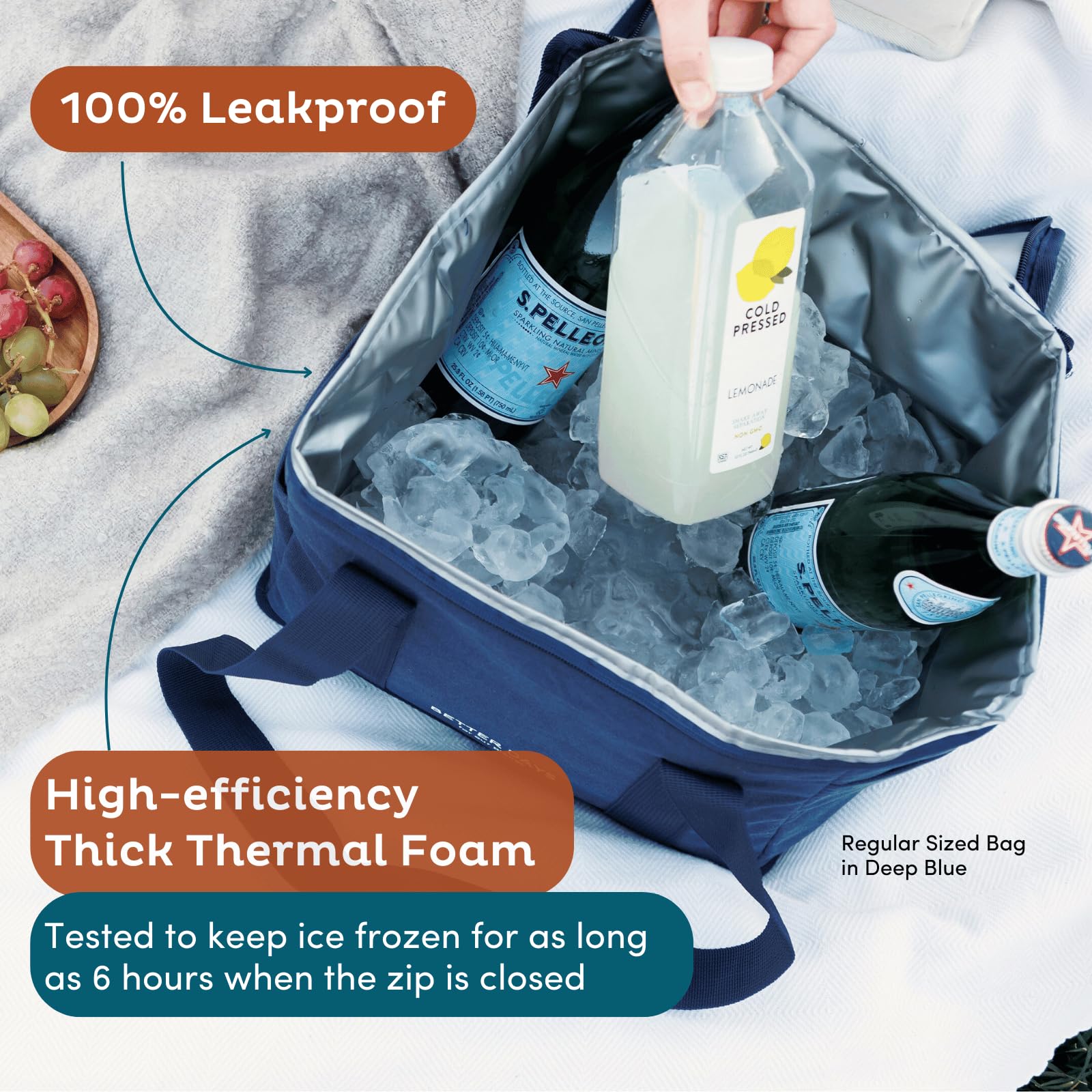 Nook Theory gros plan sur la doublure étanche montrant protection contre fuites