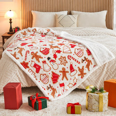 NORD ECO plaid drapé sur lit, décoration de Noël chaleureuse et élégante