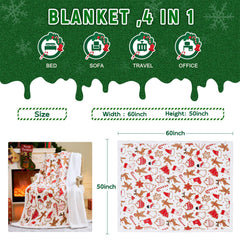 NORD ECO plaid posé sur canapé, apporte confort et ambiance festive