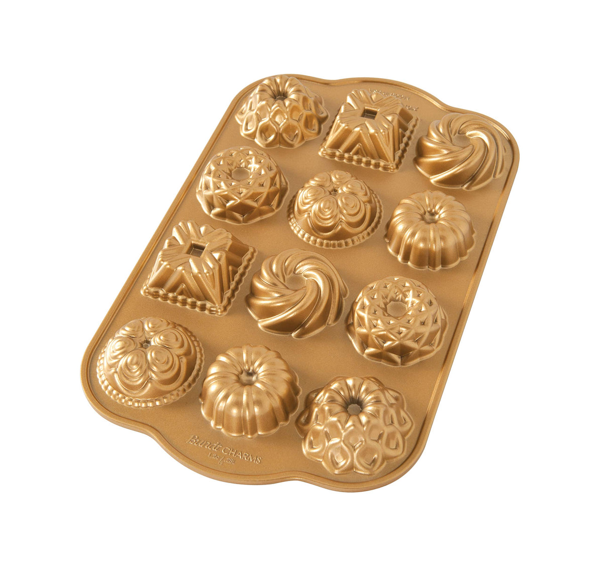 Nordic Ware emballage face montrant moule Bundt Charms et variété
