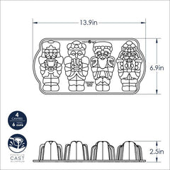 Nordic Ware profil montrant les cavités profondes et la conception stable du moule
