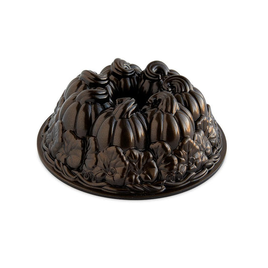 Nordic Ware vue face du moule Pumpkin Patch, finition décorative nette