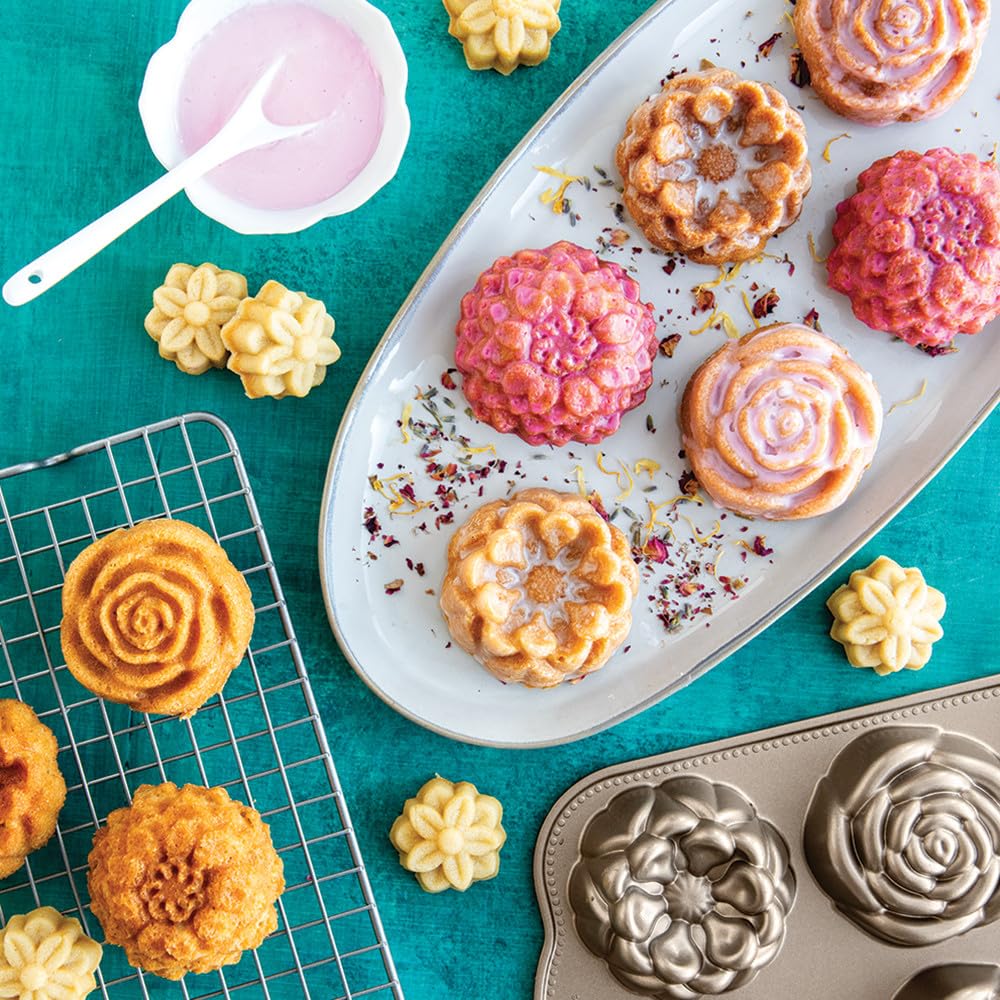 Nordic Ware cavités remplies de pâte illustrant capacité et remplissage recommandé
