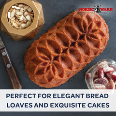 Nordic Ware gros plan du motif tourbillonnant capturant détails nets, ajoute élégance