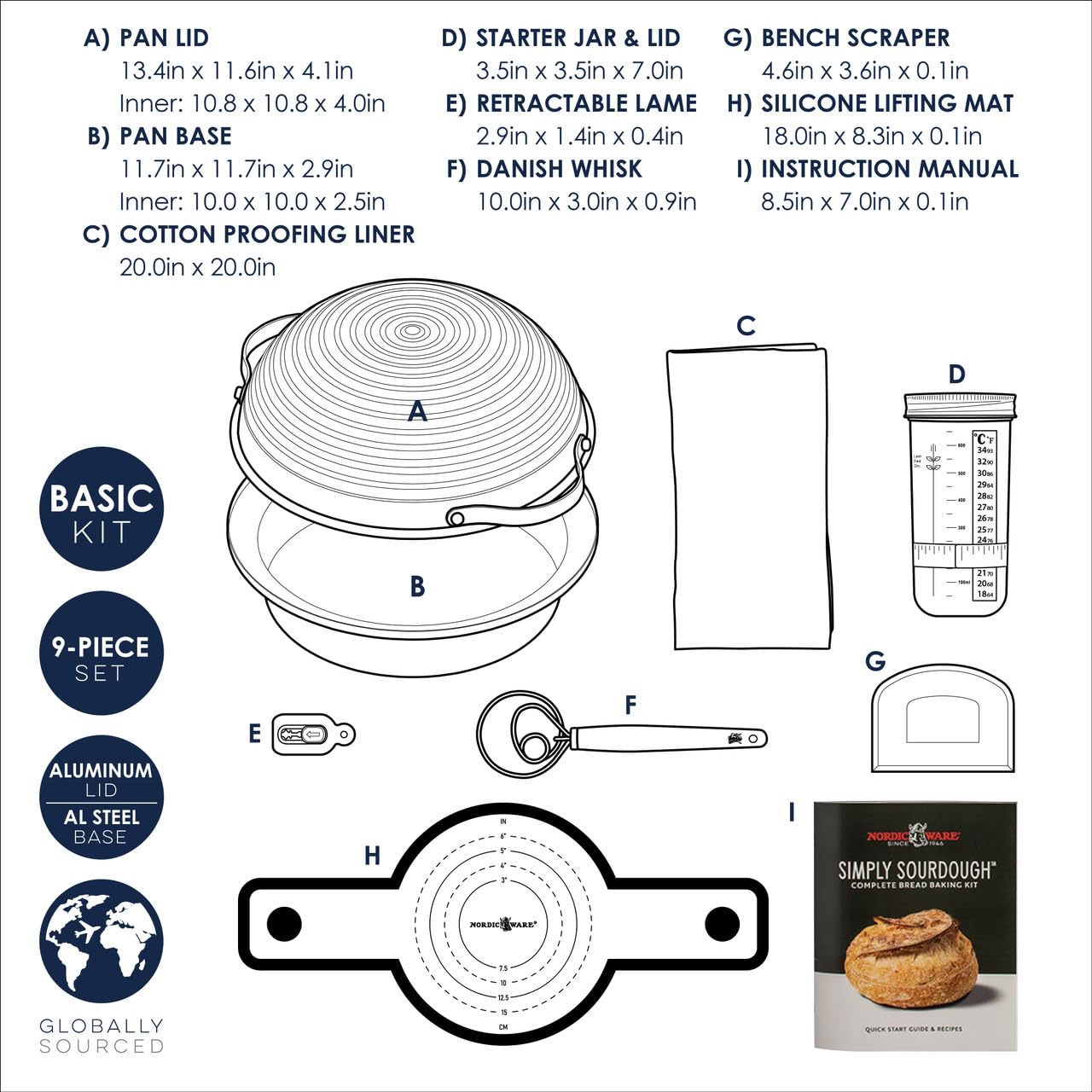 Nordic Ware lame rétractable et raclette pour coupes précises et sûres