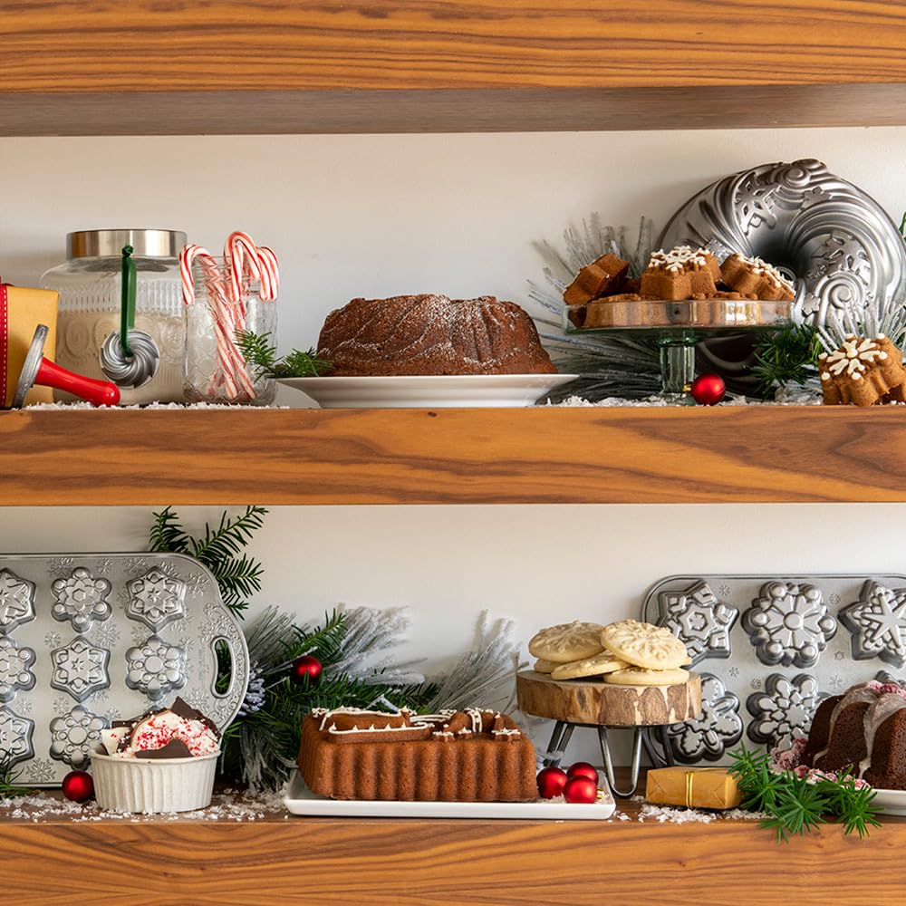 Emballage et étiquette Nordic Ware Let It Snow indiquant fabrication aux USA et capacité 10 tasses