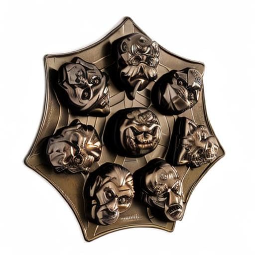 Nordic Ware mise en scène table Halloween avec cakelets Monster Mask, ambiance festive