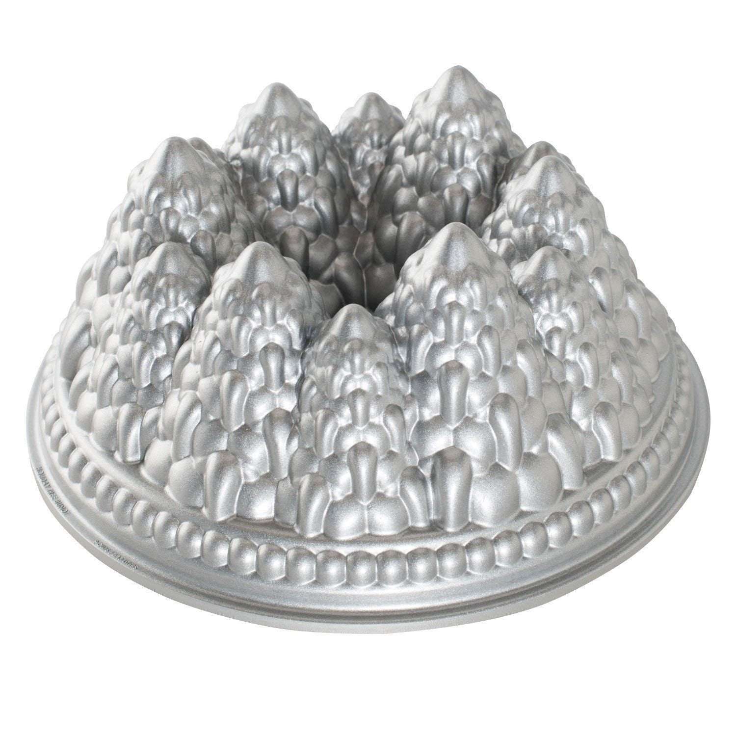 nordic ware vue avant du moule Sparkling Silver met en valeur les détails précis