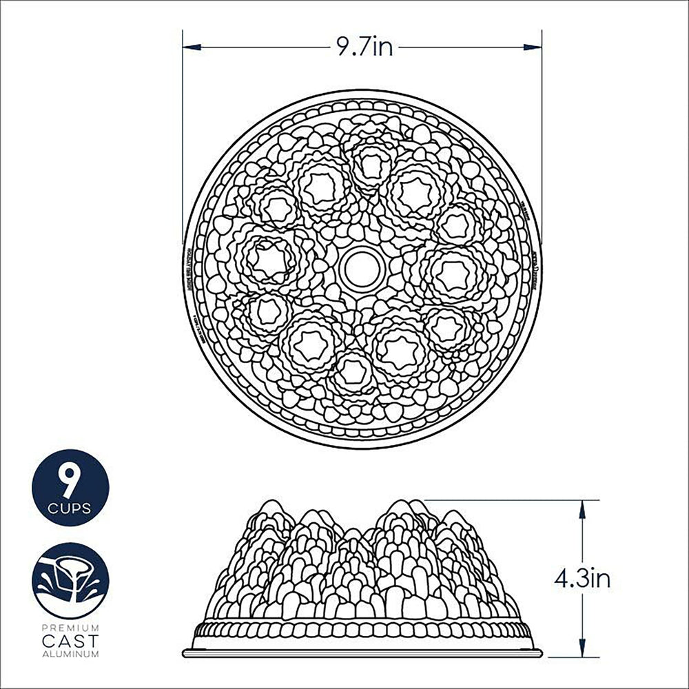 nordic ware gâteau démoulé en forme de pins pour un résultat décoratif facile