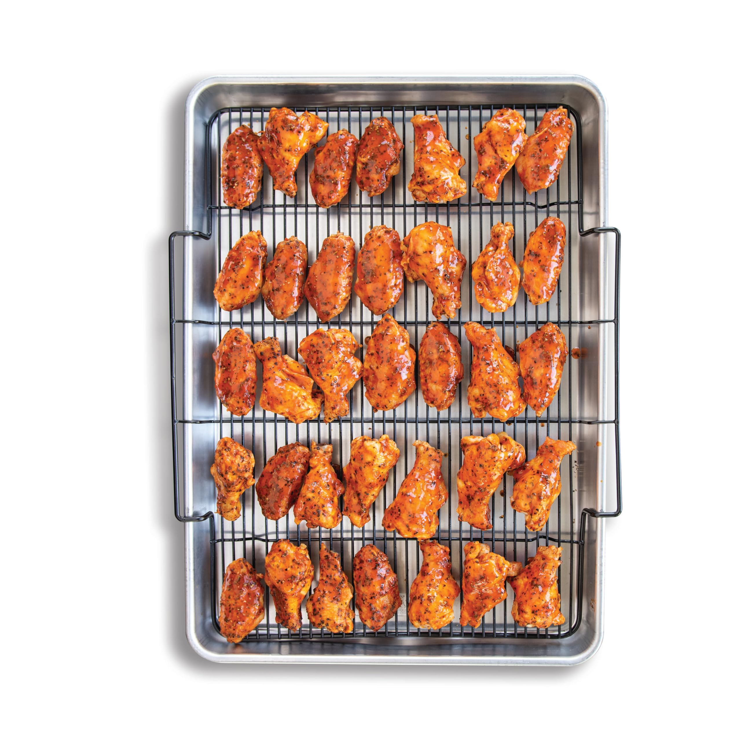 Nordic Ware vue avant de la plaque extra large montrant sa grande surface