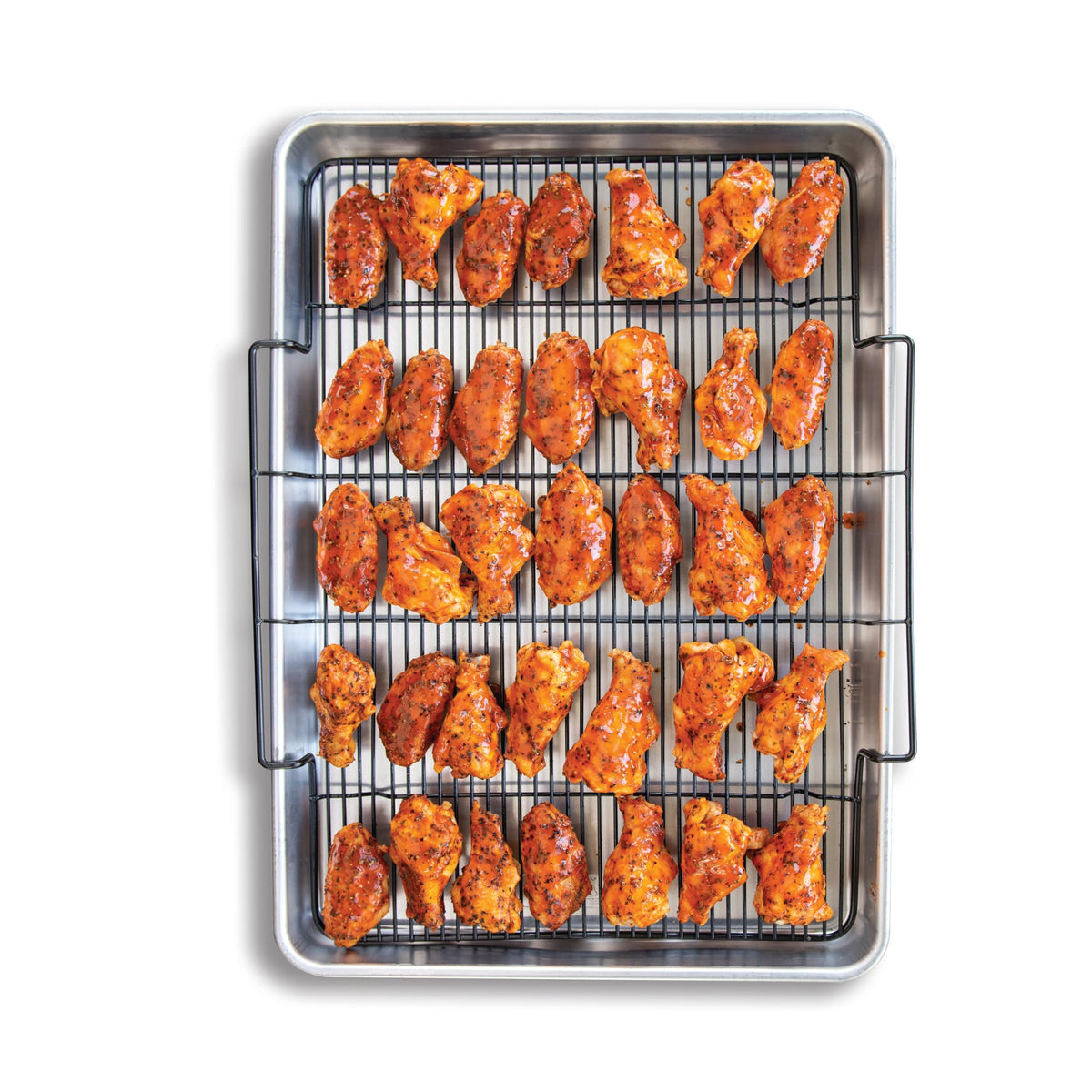 Nordic Ware vue avant de la plaque extra large montrant sa grande surface