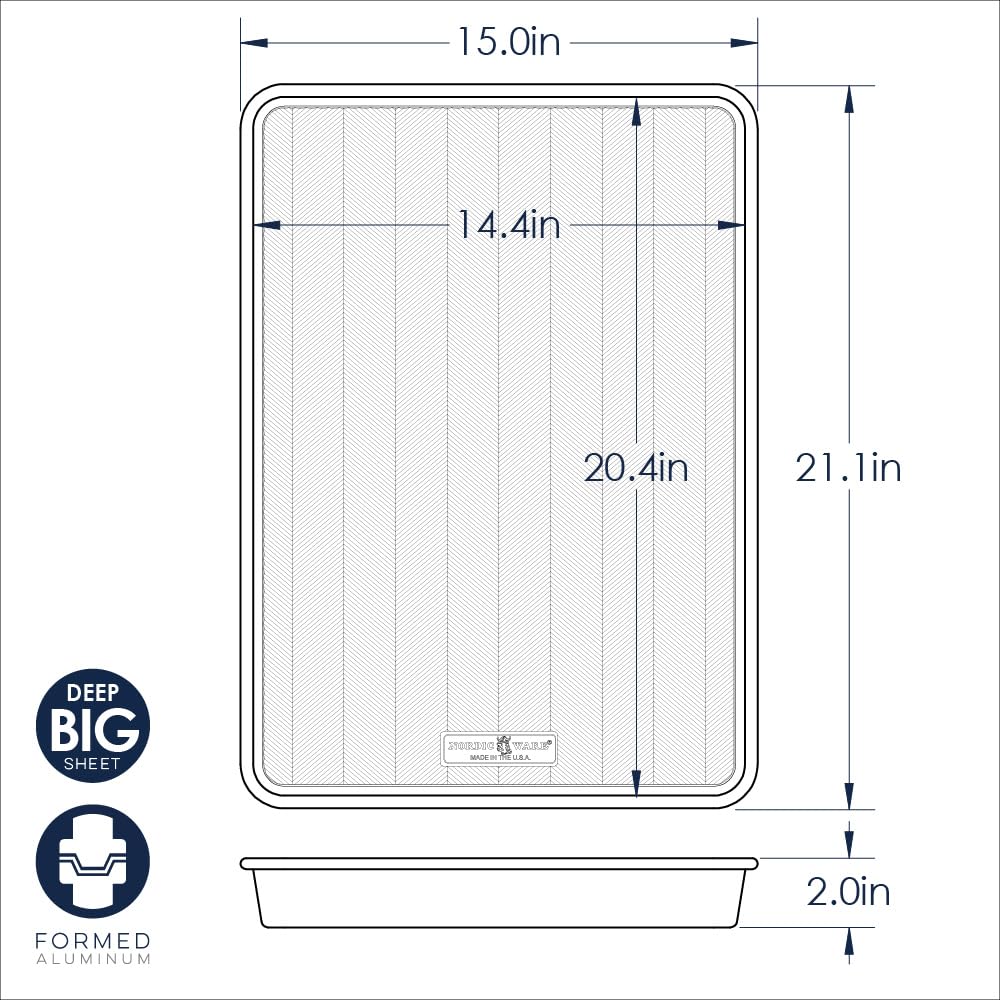 Nordic Ware plat comparaison taille main illustre capacité XL et contenance