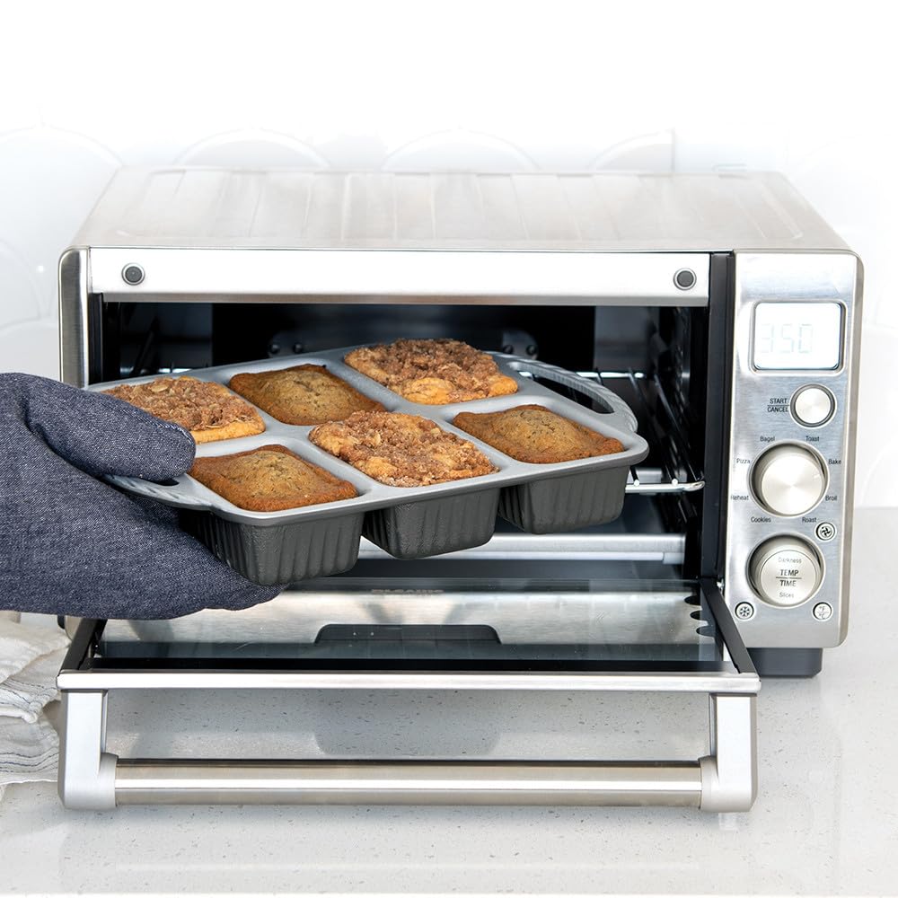 Nordic Ware revêtement antiadhésif argenté Procast Mini Loaf, démoulage facile