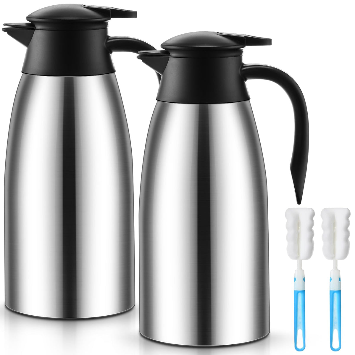 Norme carafe argent face avant montrant design élégant et capacité