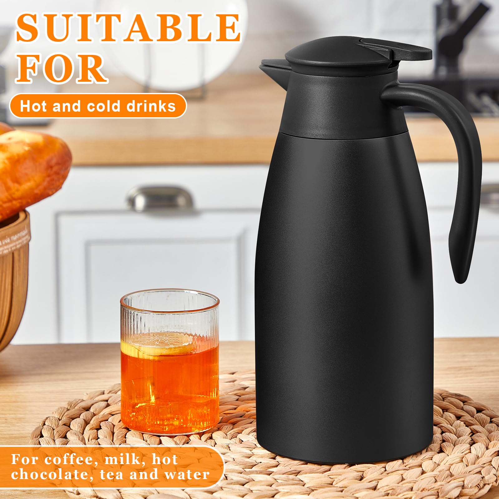 Norme carafe intérieur ouvert et couvercle amovible pour nettoyage