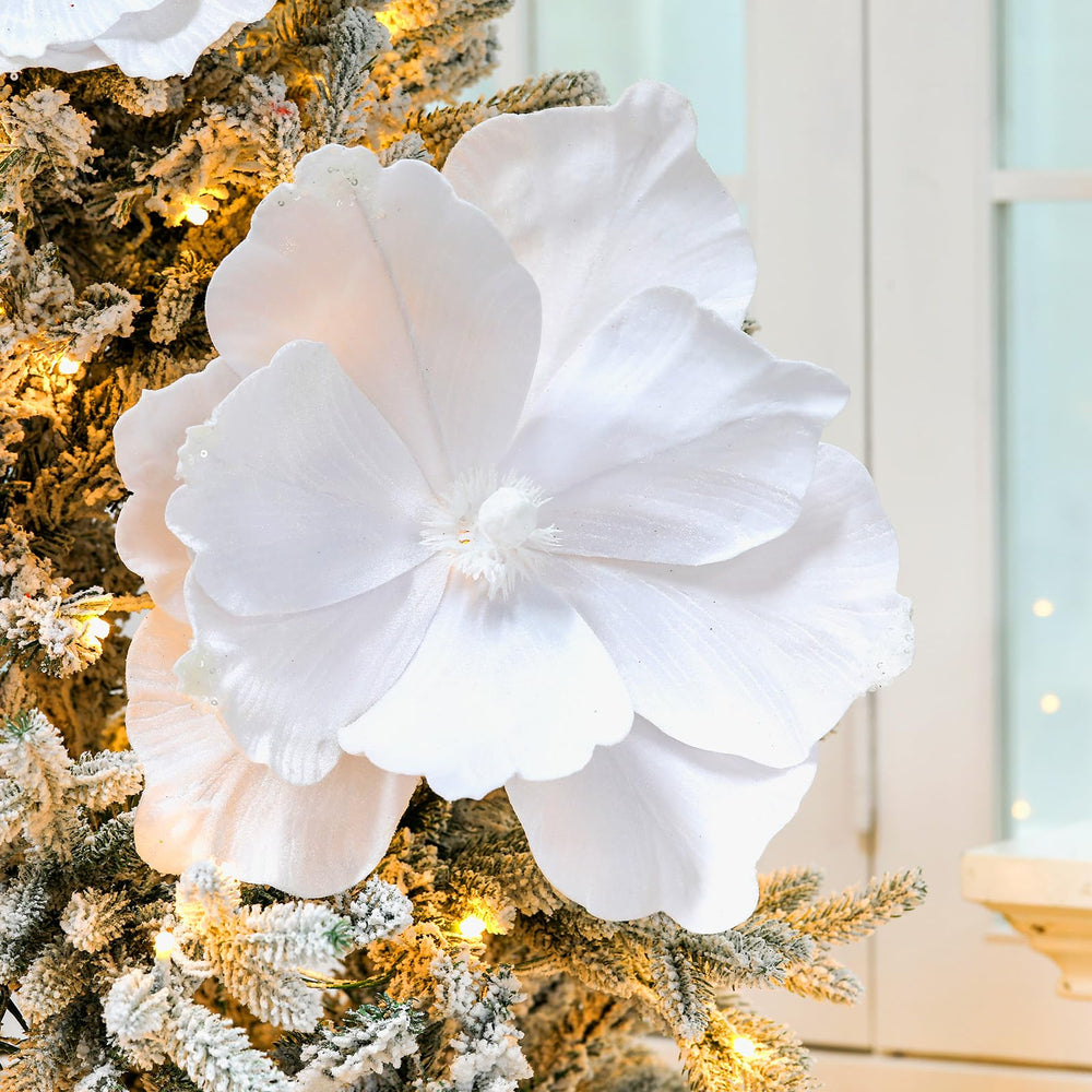 Norme magnolia gros plan pétale en velours, finition brillante et raffinée