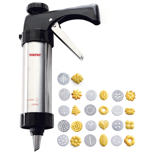 Norpro 3299 baril en acier inoxydable détail montrant durabilité et hygiène