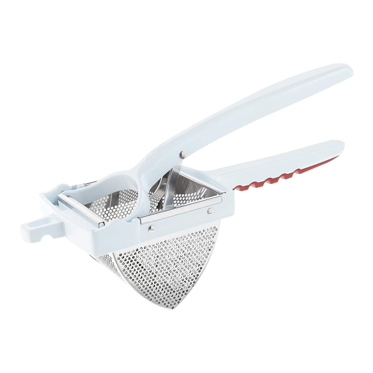 Norpro vue de face du presse-purée montrant la cuve inox et structure solide