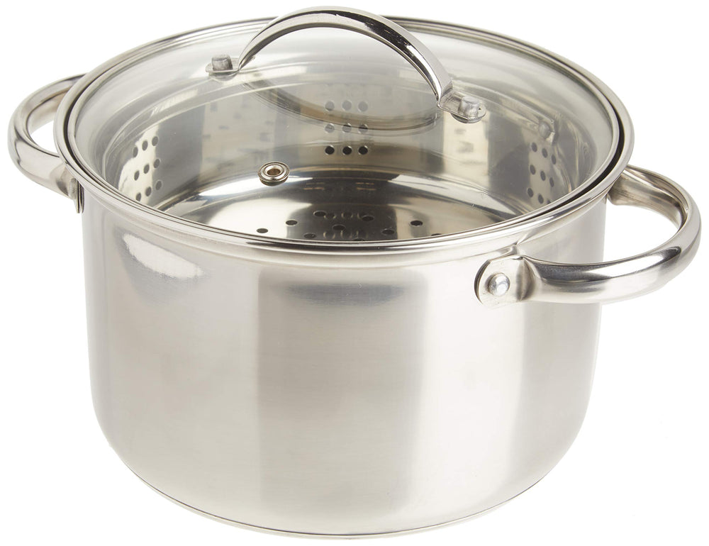 Norpro marmite 4 pintes vue avant montrant design inox et capacité