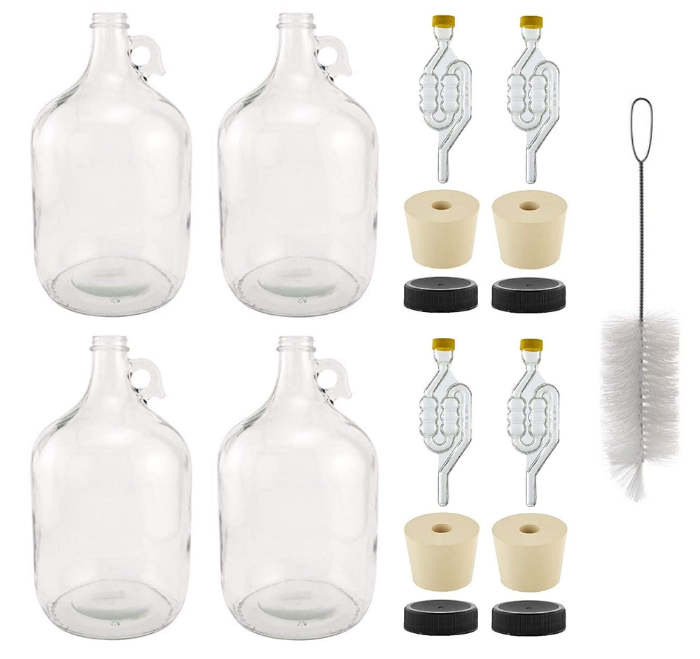North Mountain Supply bonbonne frontale montrant la clarté du verre et la poignée pratique