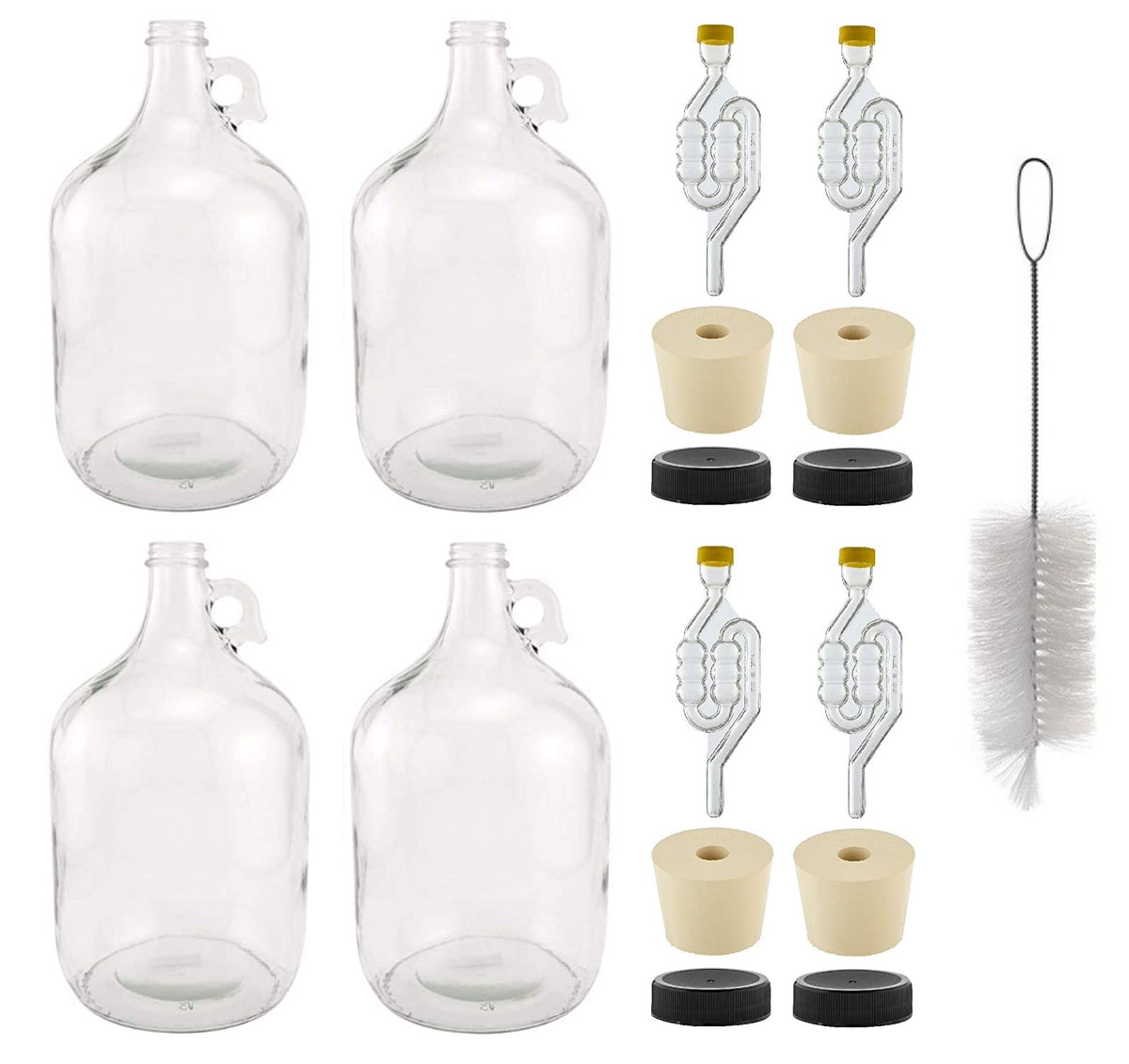 North Mountain Supply bonbonne frontale montrant la clarté du verre et la poignée pratique