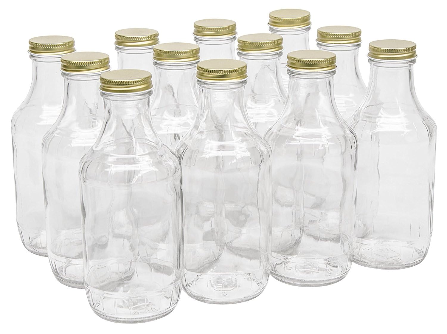 North Mountain Supply bouteille verre 16 oz face montrant fermeture dorée esthétique
