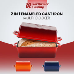 Northriver Casting couvercle posé pour croûte croustillante et vapeur