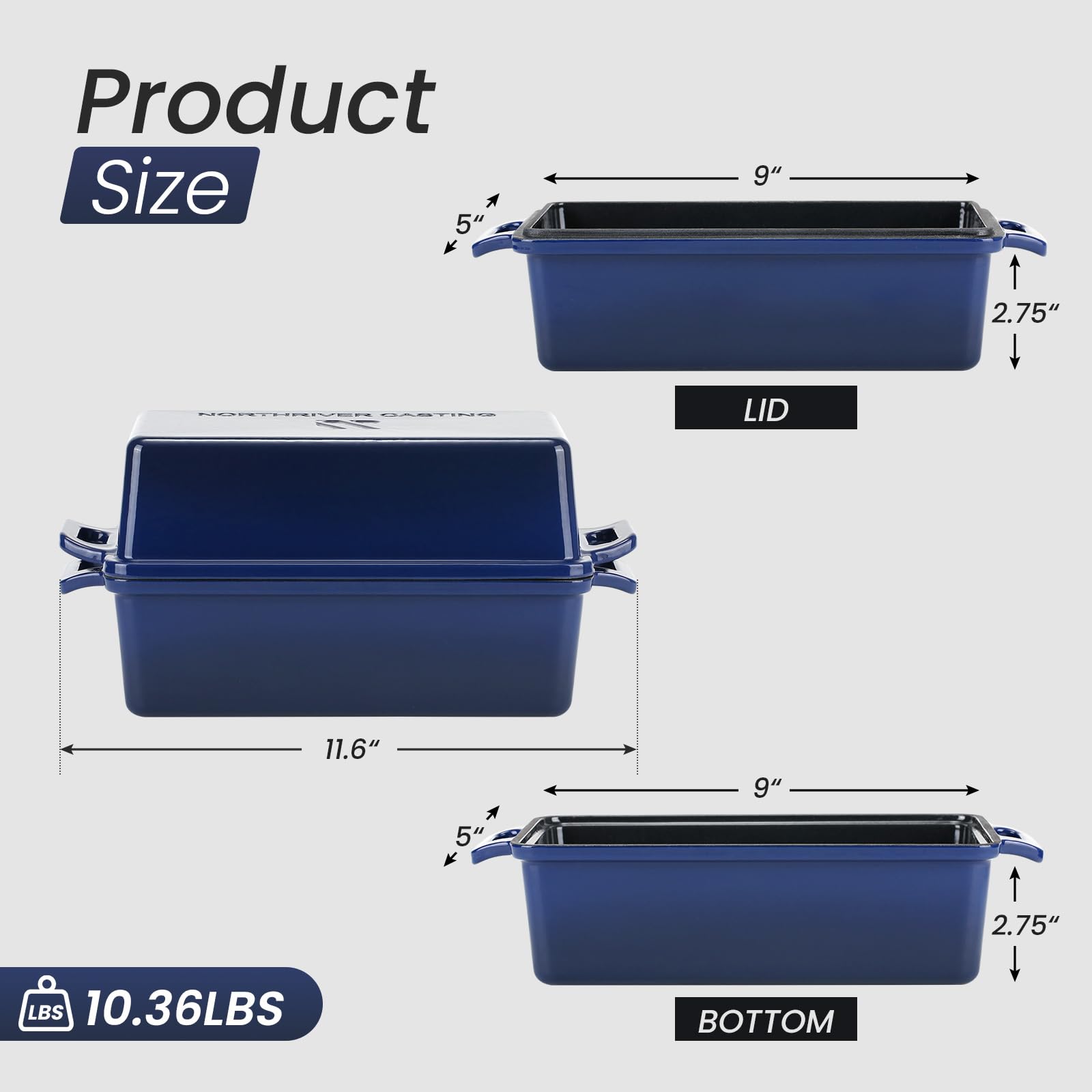 Northriver Casting moule en cuisson dans un four illustrant répartition uniforme chaleur