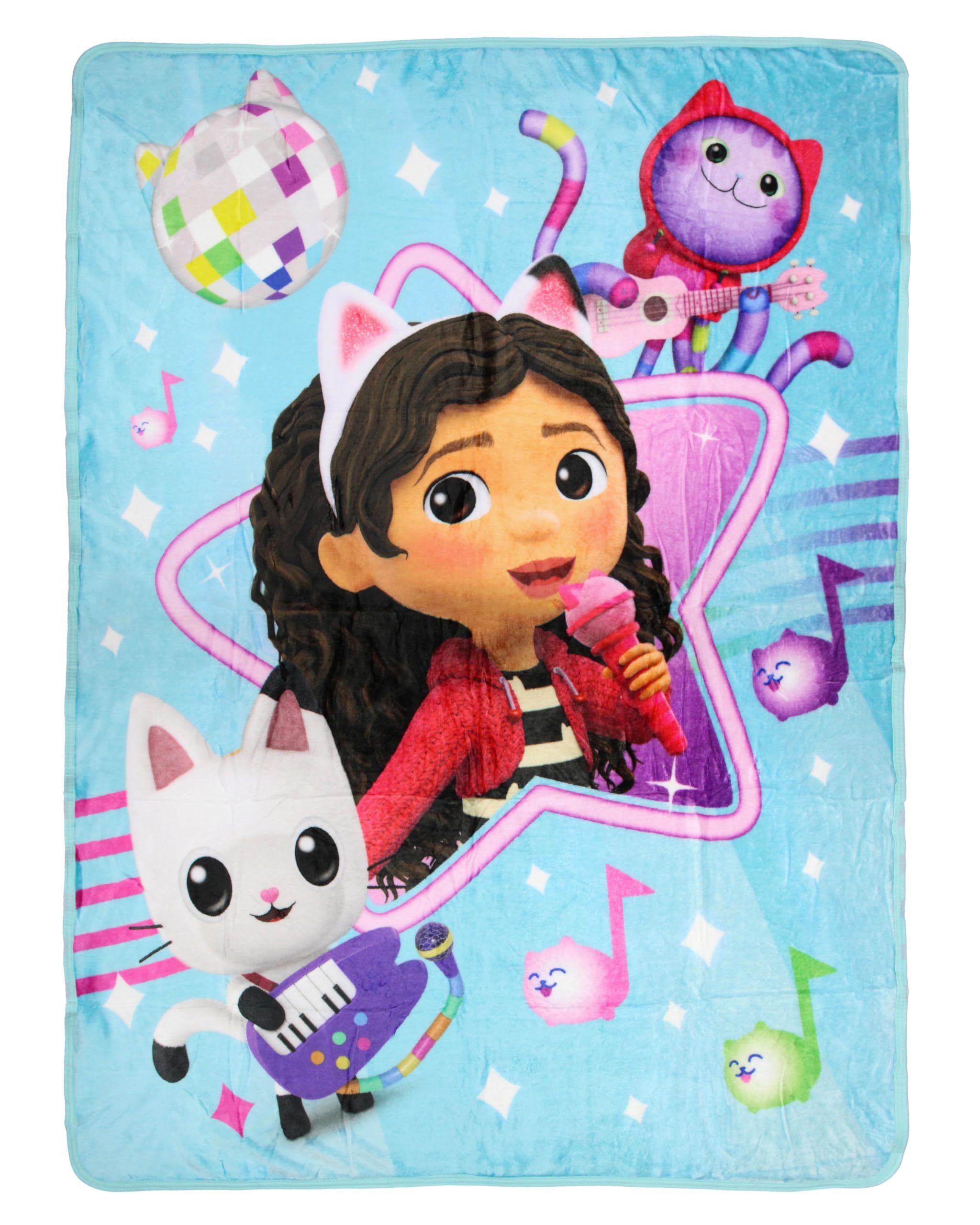 Northwest Gabby's Dollhouse plaid face avec motif concert coloré pour ambiance joyeuse