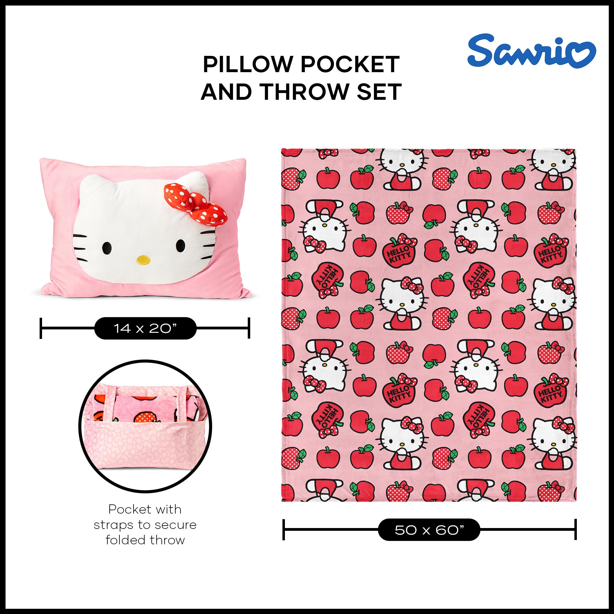 Northwest Hello Kitty taille comparaison, dimensions faciles à visualiser