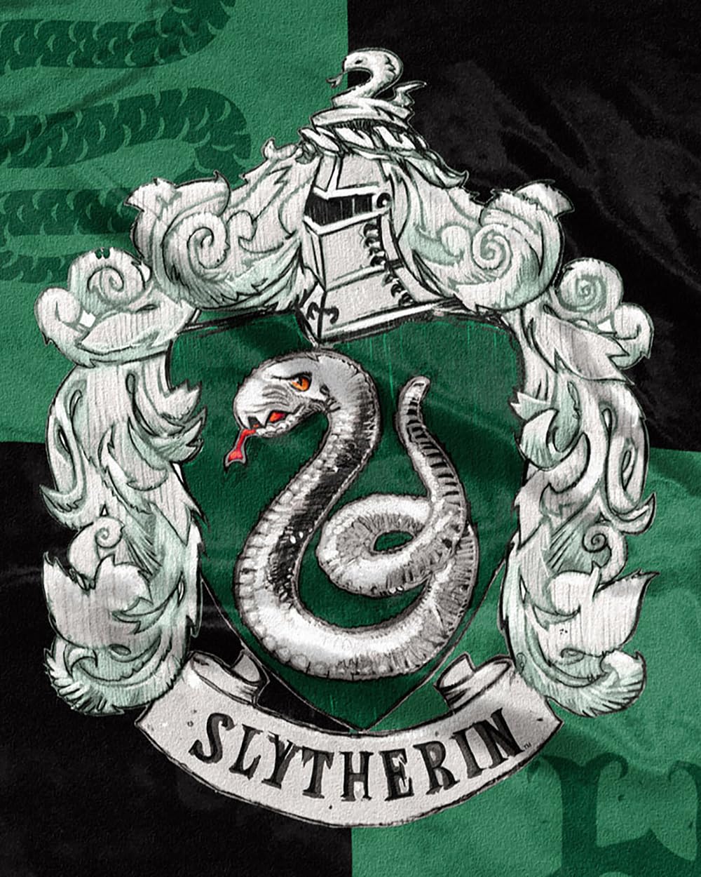 Northwest plaid Slytherin sur canapé, chaleur et décoration