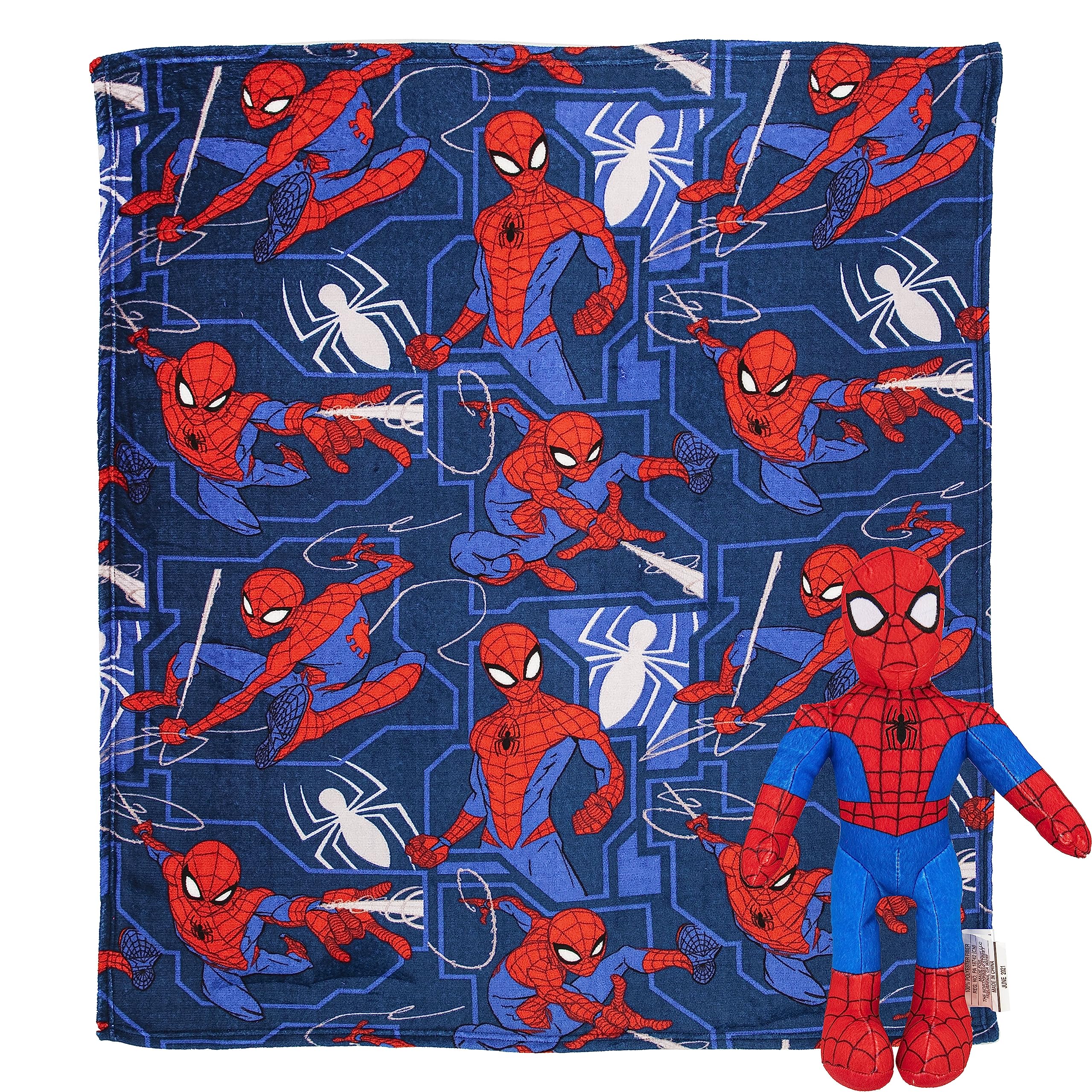 Northwest Spider-Man plaid face avant montrant motif vibrant et confort