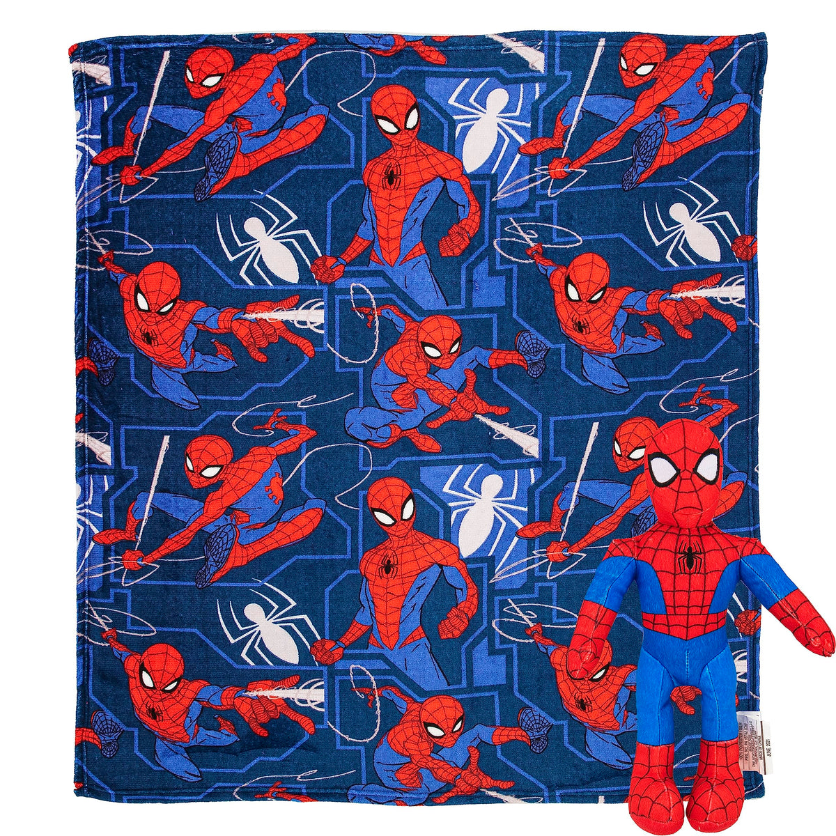 Northwest Spider-Man plaid face avant montrant motif vibrant et confort