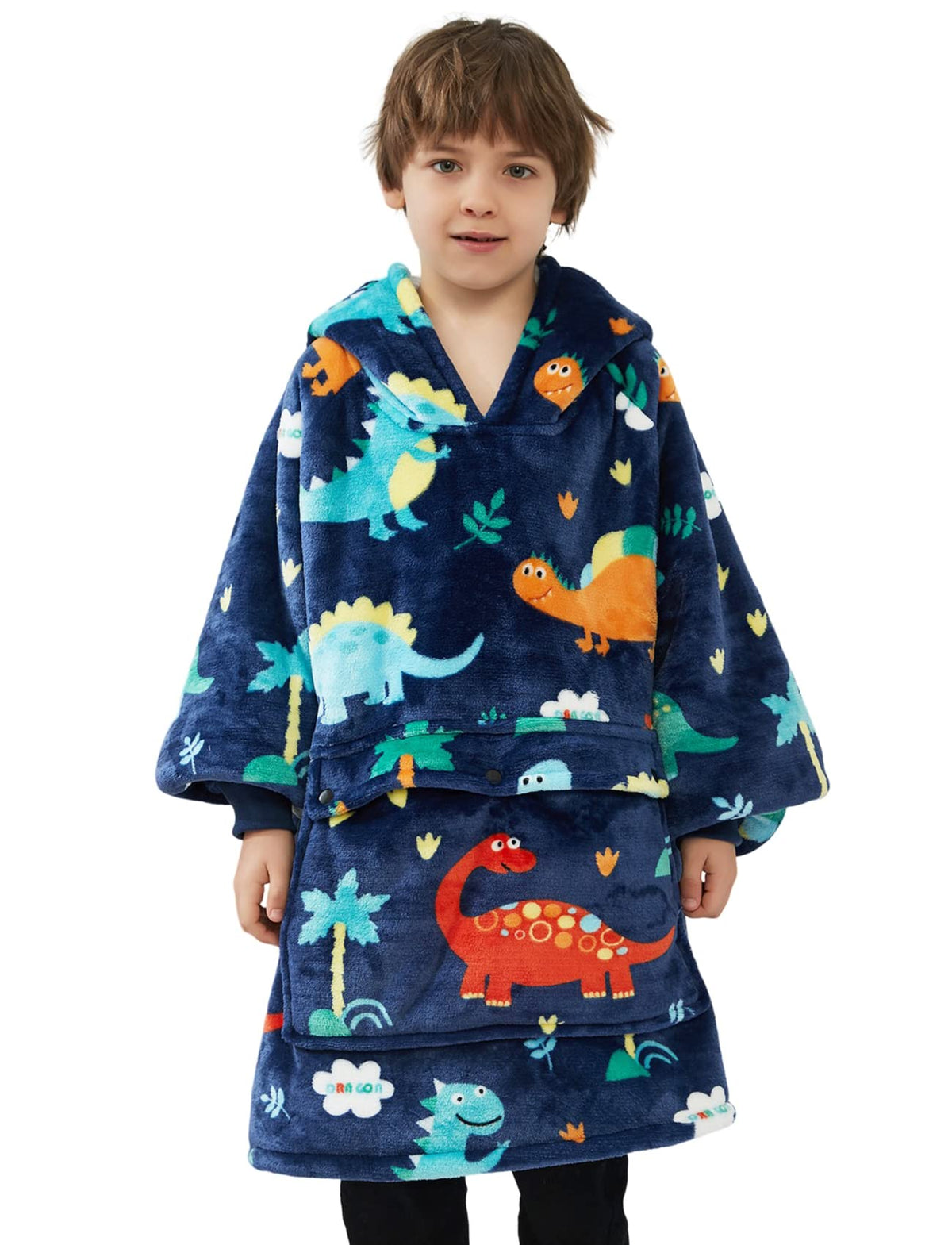 NOUKOW vue avant du hoodie couverture enfant montrant le design et le confort