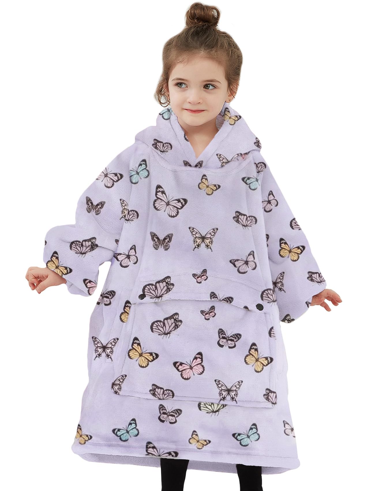 NOUKOW hoodie couverture face montrant motif papillon et confort