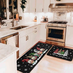 Noulmea ensemble des deux tapis gnomes Noël, décor harmonieux et gain d'espace