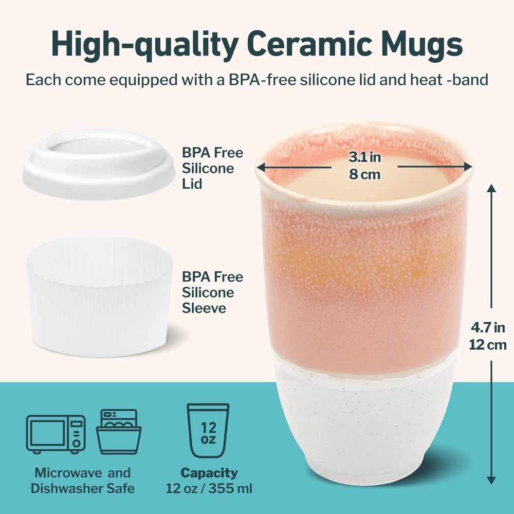 NOVA CERAMICS comparaison taille 12oz pour portabilité et confort