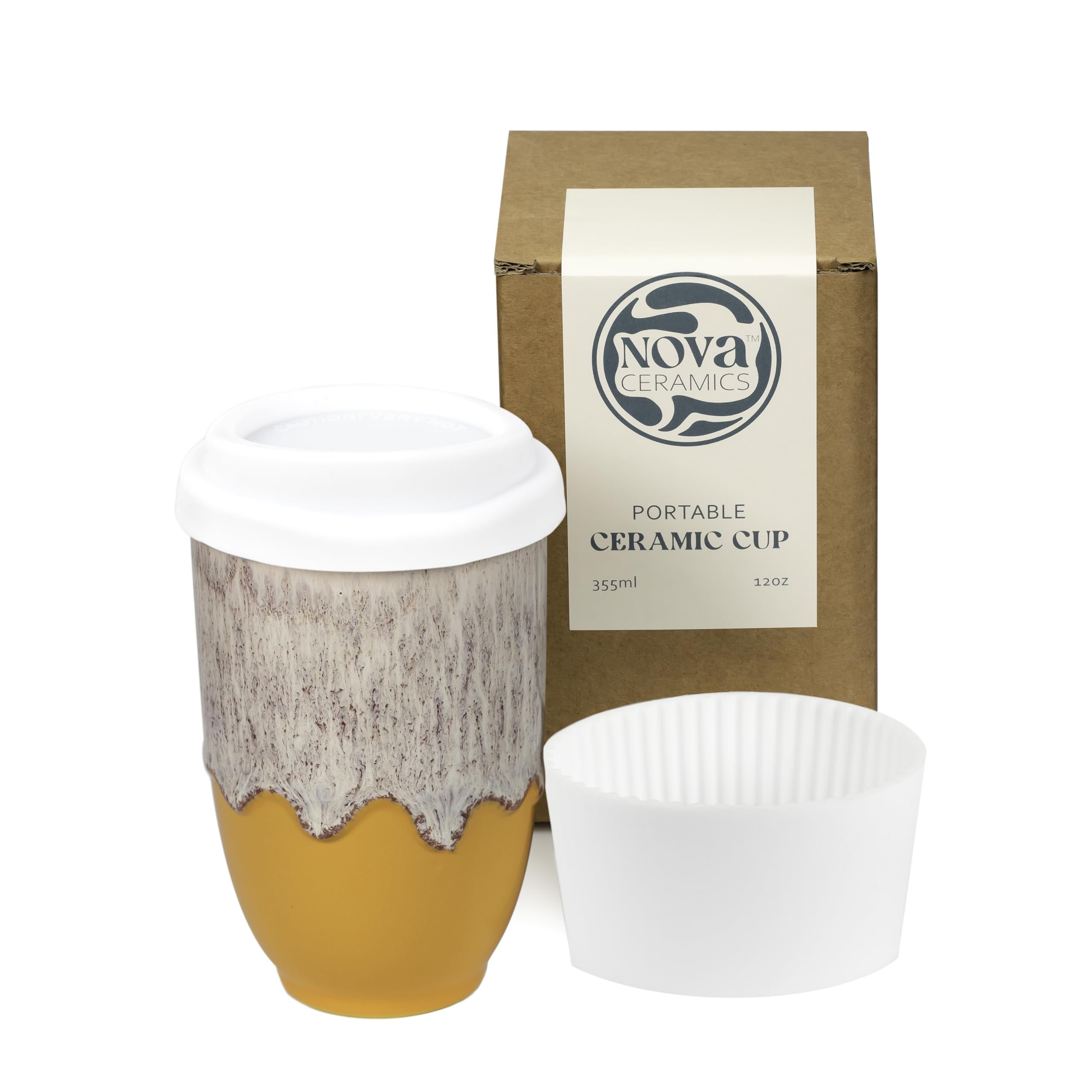 NOVA CERAMICS mug face avant design pamplemousse, élégant et pratique