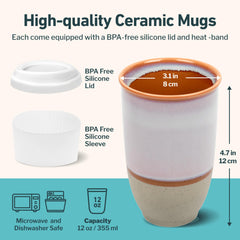 NOVA CERAMICS Horizon placé dans un porte-gobelet de voiture, maintien sécurisé en trajet