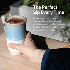 NOVA CERAMICS mug placé dans porte-gobelet de voiture, tenue stable en déplacement