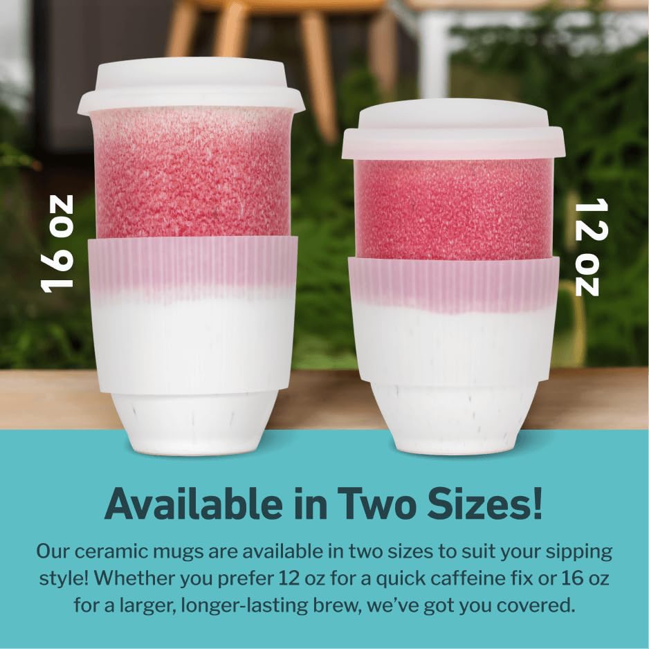 NOVA CERAMICS mug comparaison taille main, capacité 16 oz claire