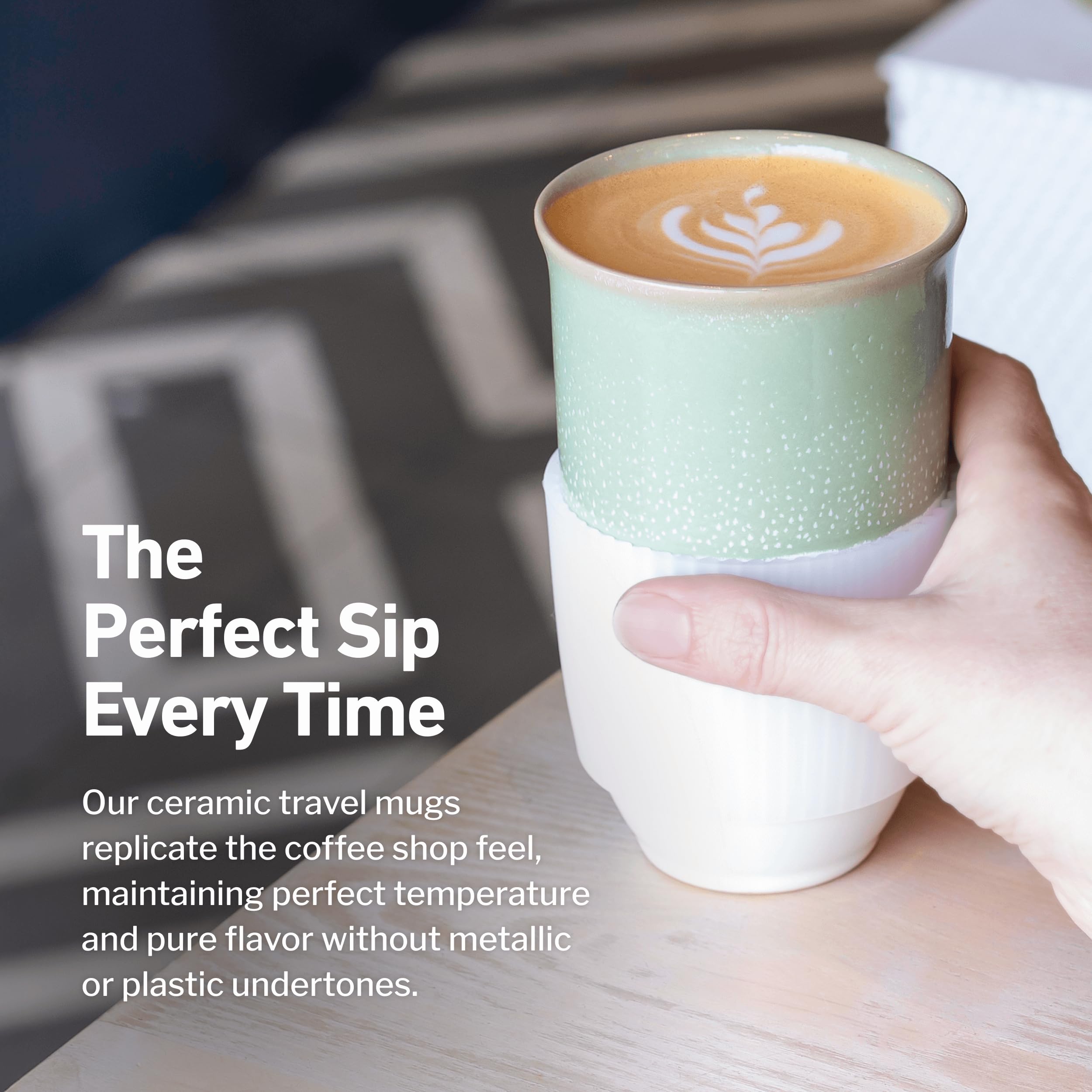 NOVA CERAMICS mug en usage au bureau, garde la boisson chaude