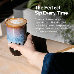 NOVA CERAMICS mug en porte-gobelet de voiture pour transport sûr et pratique