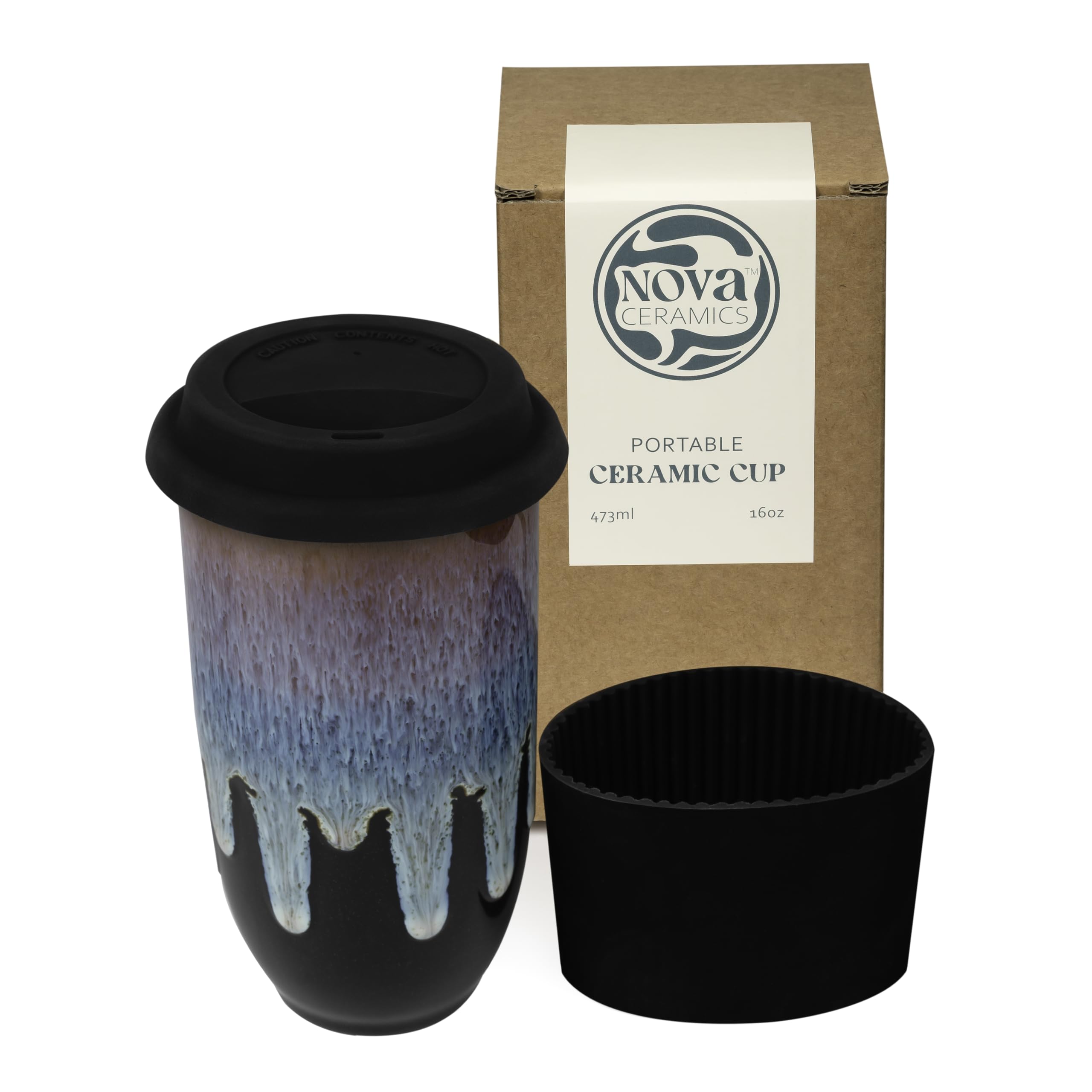NOVA CERAMICS mug Monsoon face avant montrant le design unique et l'aspect élégant