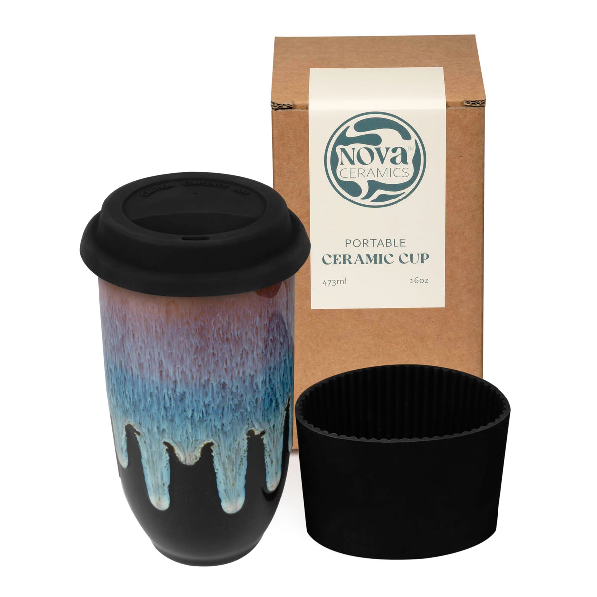 NOVA CERAMICS mug Monsoon face avant montrant le design unique et l'aspect élégant